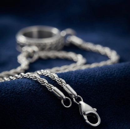 Cadena turbillón con Colgante de Anillo